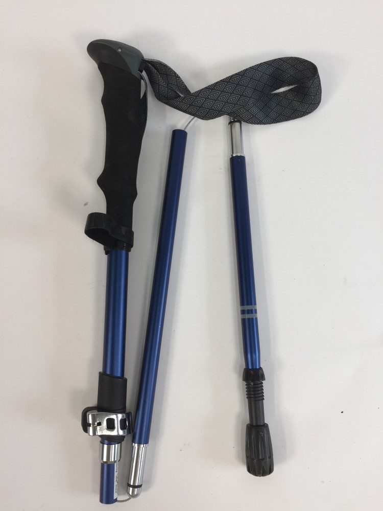 Trekology Folding Single Trekking Hiking Pole Blue