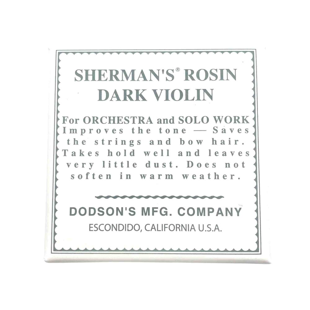 Sherman's Bow Rosin Violin Dark