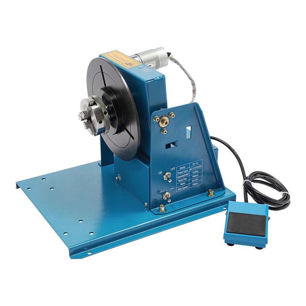 Horizontal Load Capacity 10KG Lightweight Welding Positioner Automatic Rotation