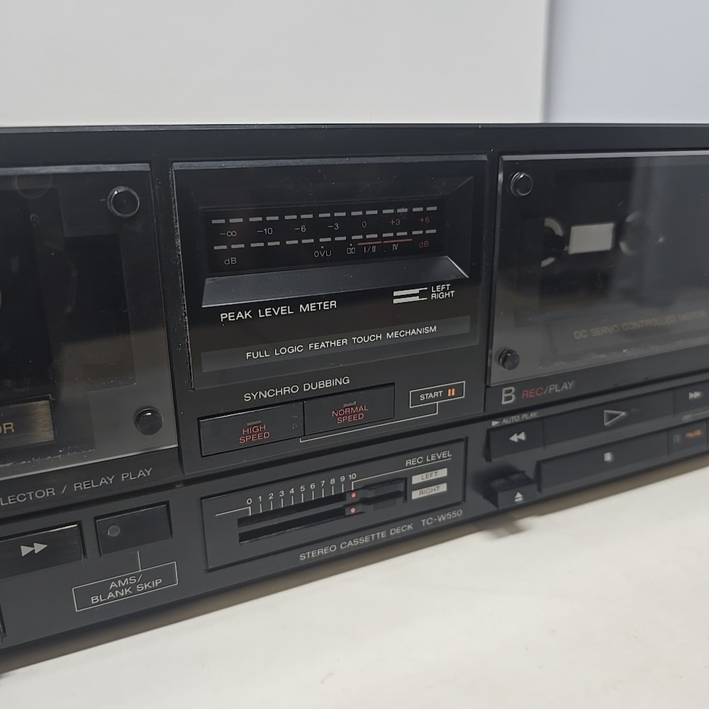 Sony TC-W550 Dual Deck Stereo Cassette Deck Untested READ