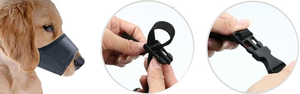 Adjustable Dog Muzzles - Anti-Biting Barking Muzzles for Small,