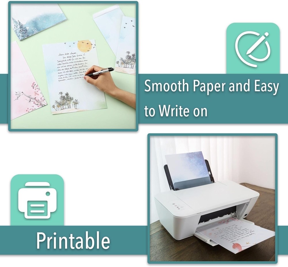 Personalized Touch: 30 Writing Papers & 18 Envelopes in Elegant Patterns