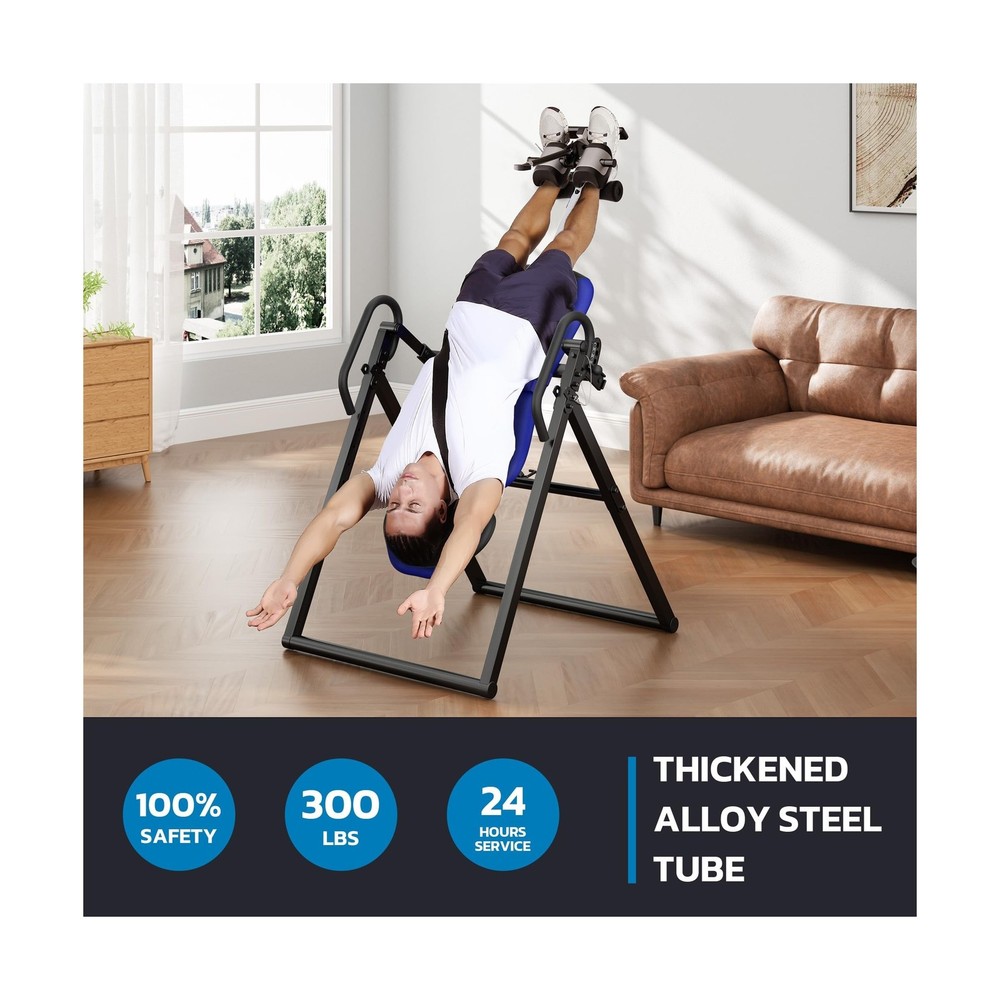 YOLEO Inversion Table for Back Pain 2026 Foldable Inversion Table w/ Removabl...