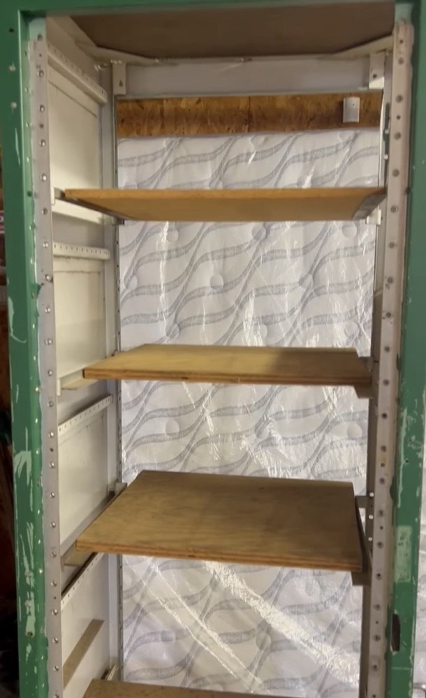 Vintage Metal Chippy Rolling Stand