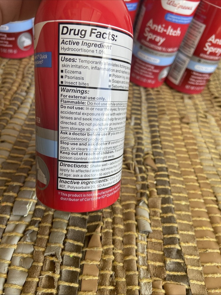 8 Cans Equate Maximum Strength Anti Itch Continuous Spray, 3.0 oz