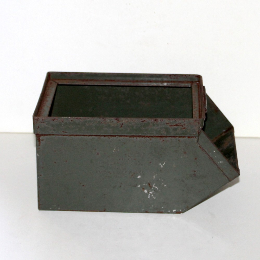 Vintage Stackbin No 0 stackable hardware organizer industrial Pawtucket green
