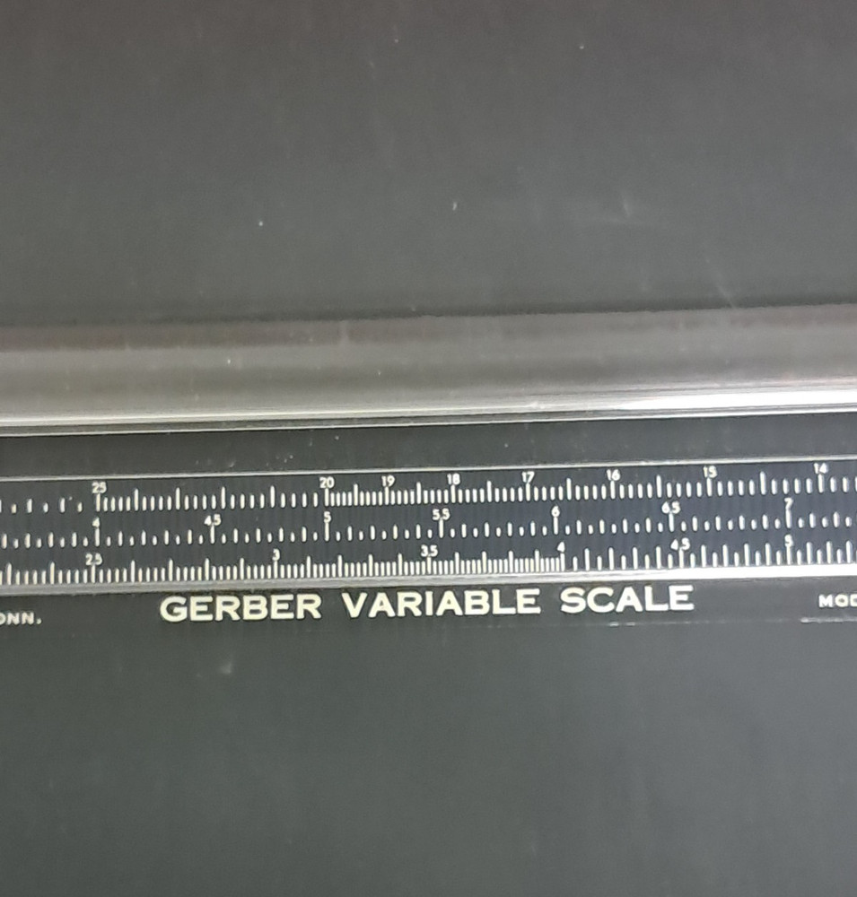 Gerber Scientific Variable Scale Engineering Slide Rule w/ Org Wrench TP007100B