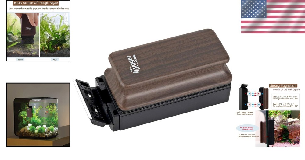 Magnetic Aquarium Cleaner with Scraper - Algae Magnet Tool