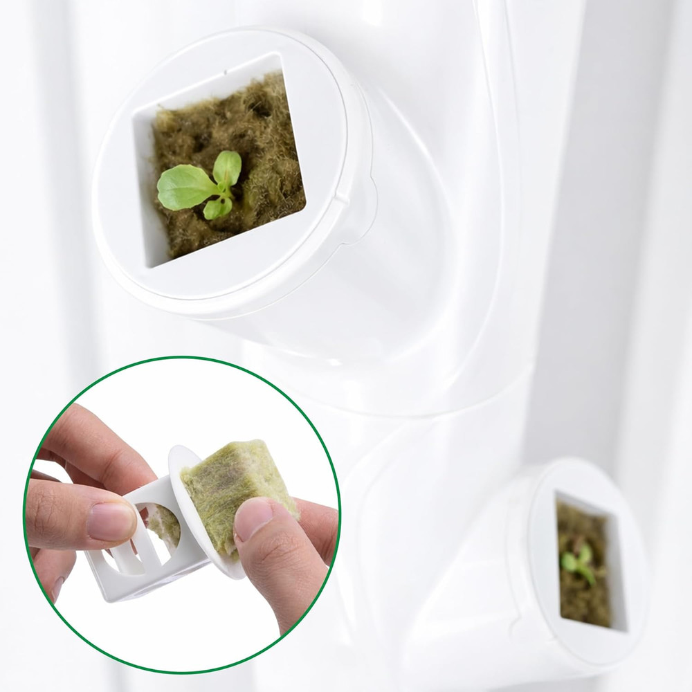 24 Pcs Grow Cubes for Hydroponic System, Grow Cube Hydroponic Cups Compatible wi