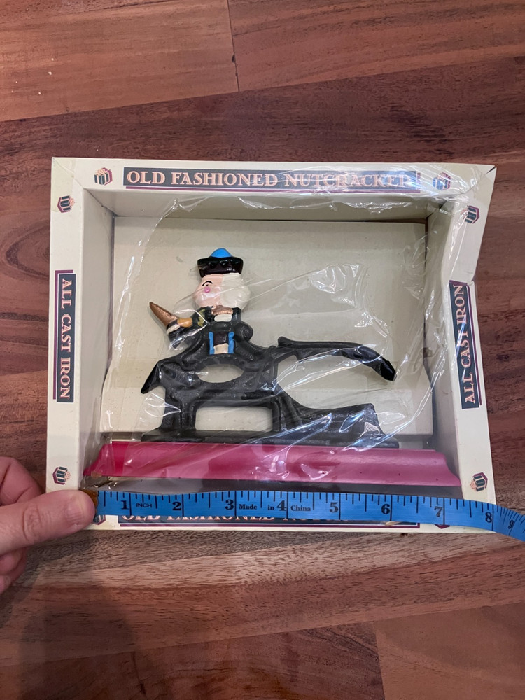 Old Fashioned Nutcracker All Cast Iron Red Base New In Box