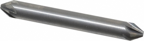 Hertel 1/4" Head Diam, 1/4" Shank, 6 Flute 60? Solid Carbide Countersink 2" O...