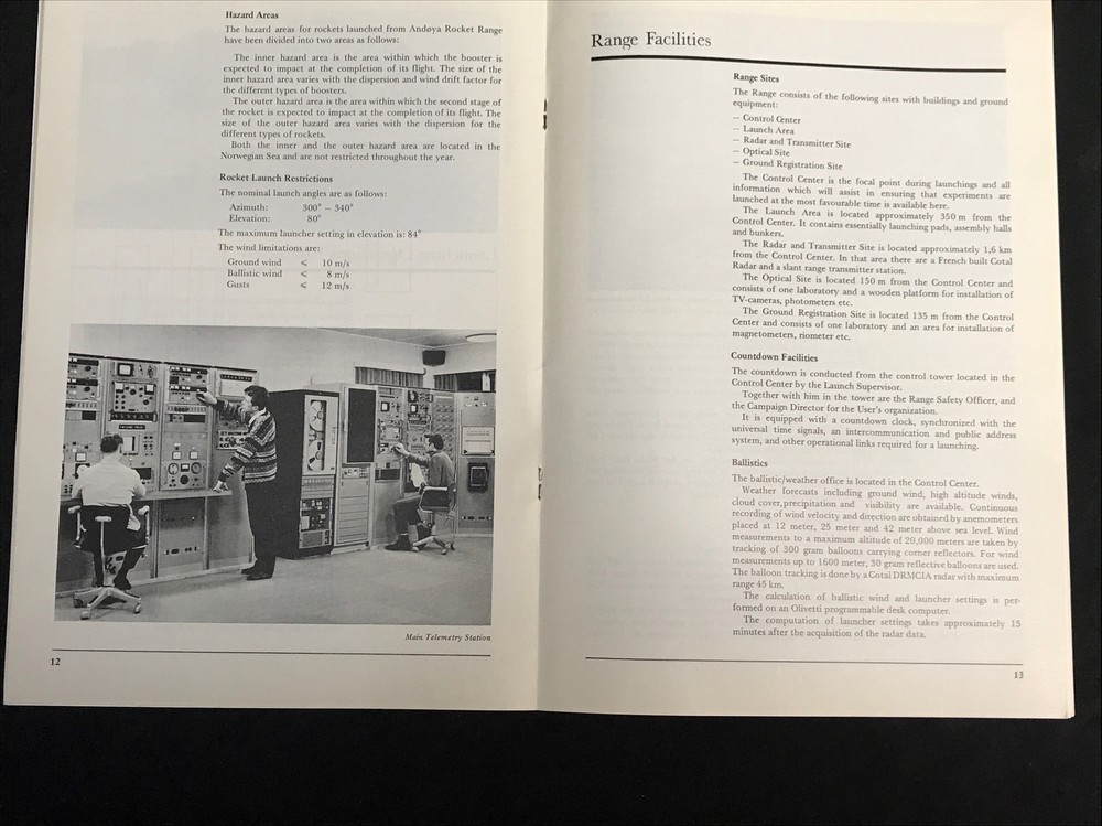 ANDOYA ROCKET RANGE NORWAY- SPACE ACTIVITY DIVISION 1971