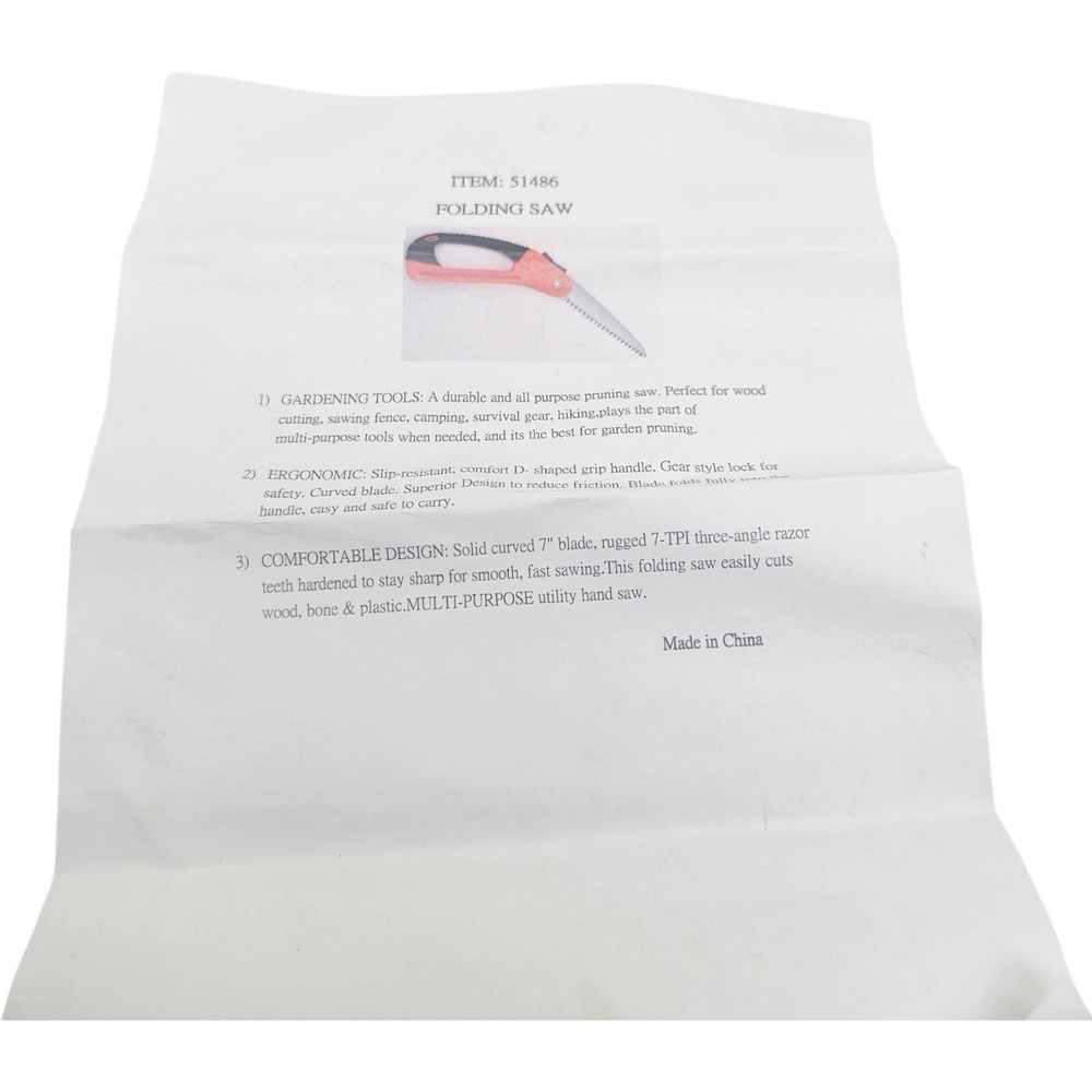 Multi-purpose Utility Portable Folding Hand Saw ITEM#51486