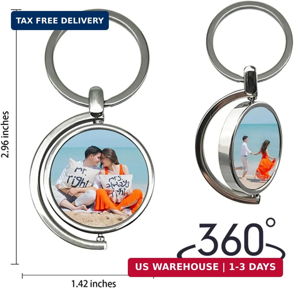 Sublimation Keychains Blank Key Chains Heat Transfer Press Keyrings Double side