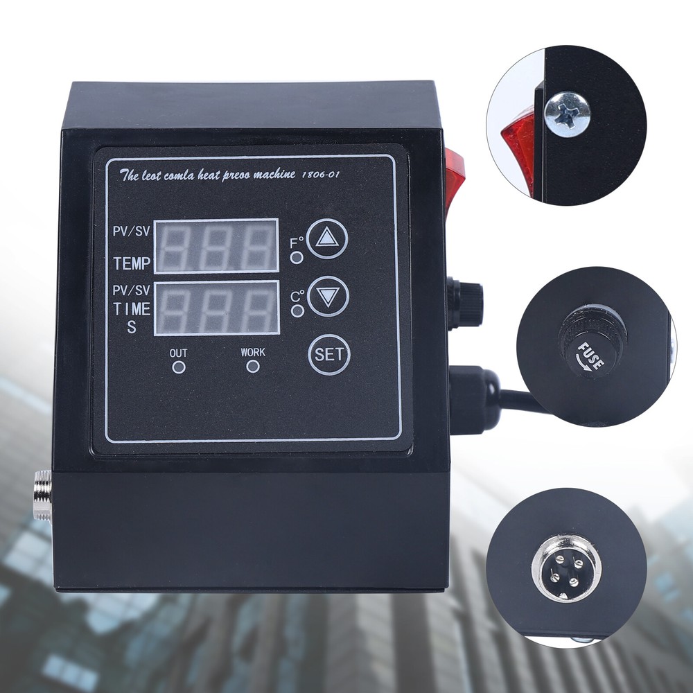 Heat Press Machine Dual Display Control Box with Adjustable Temperature