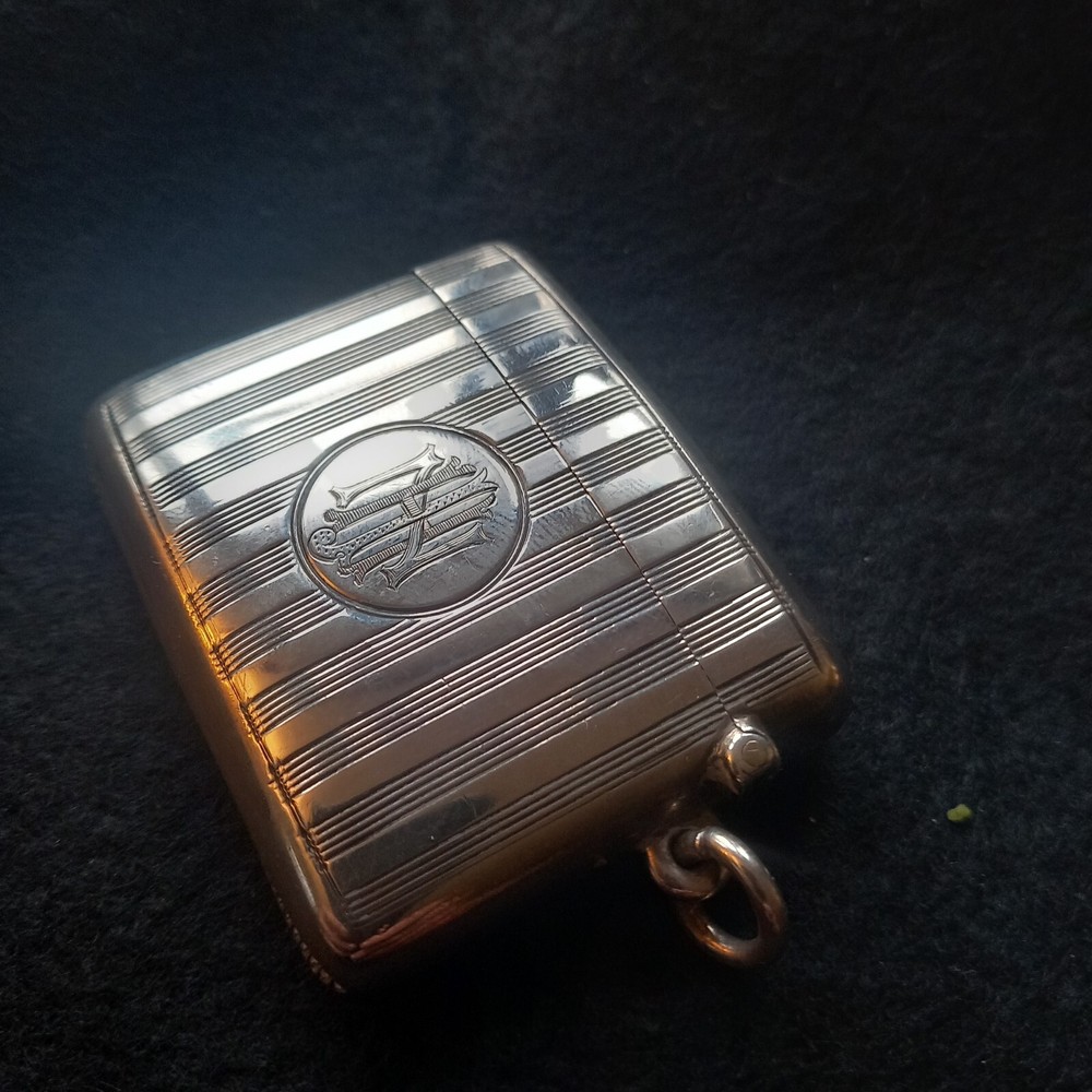 Antique Silver Vesta Case 46g Birmingham 1905