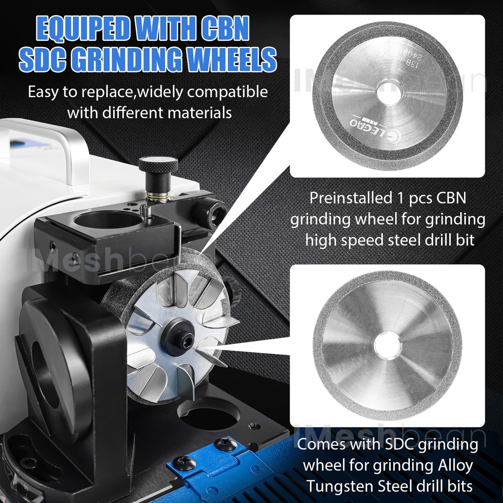 3-13mm Drill Bits Sharpener Bits Grinder Sharpener 95°-135° 11 Collets 2 Wheels