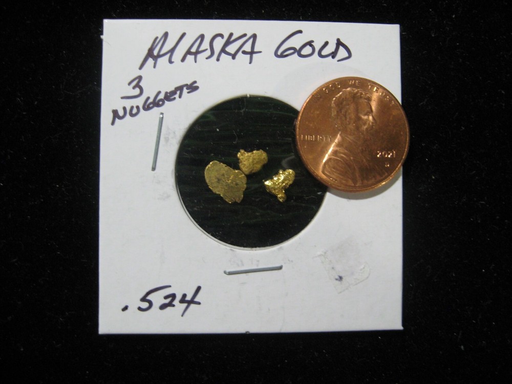 ALASKA GOLD 3 NUGGETS  .524 GRAM