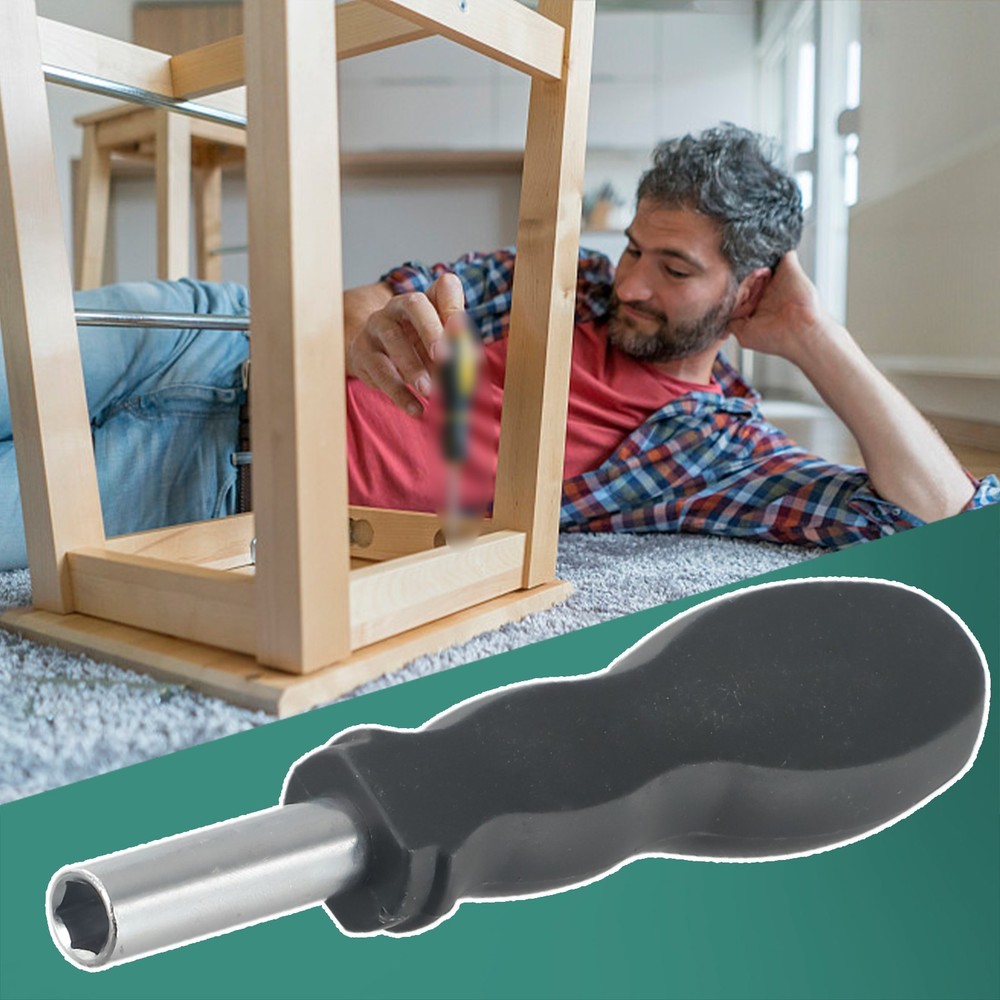 1pc Soft Grip Rubber Hexagonal Screwdriver Bits Extension Handle Tool 126mm