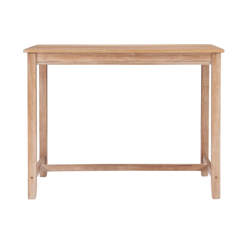 Linon Claridge Wood Counter Height Pub Table in Distressed Brown