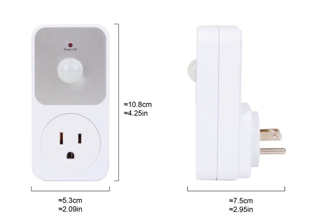 Motion Detection Sensor Power Socket Switch 110V 1800w Security Garage Light PIR
