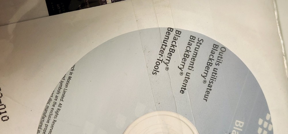 Blackberry Bold 9000 Quick Guide and User Tools Software Windows PC CD-ROM Disc