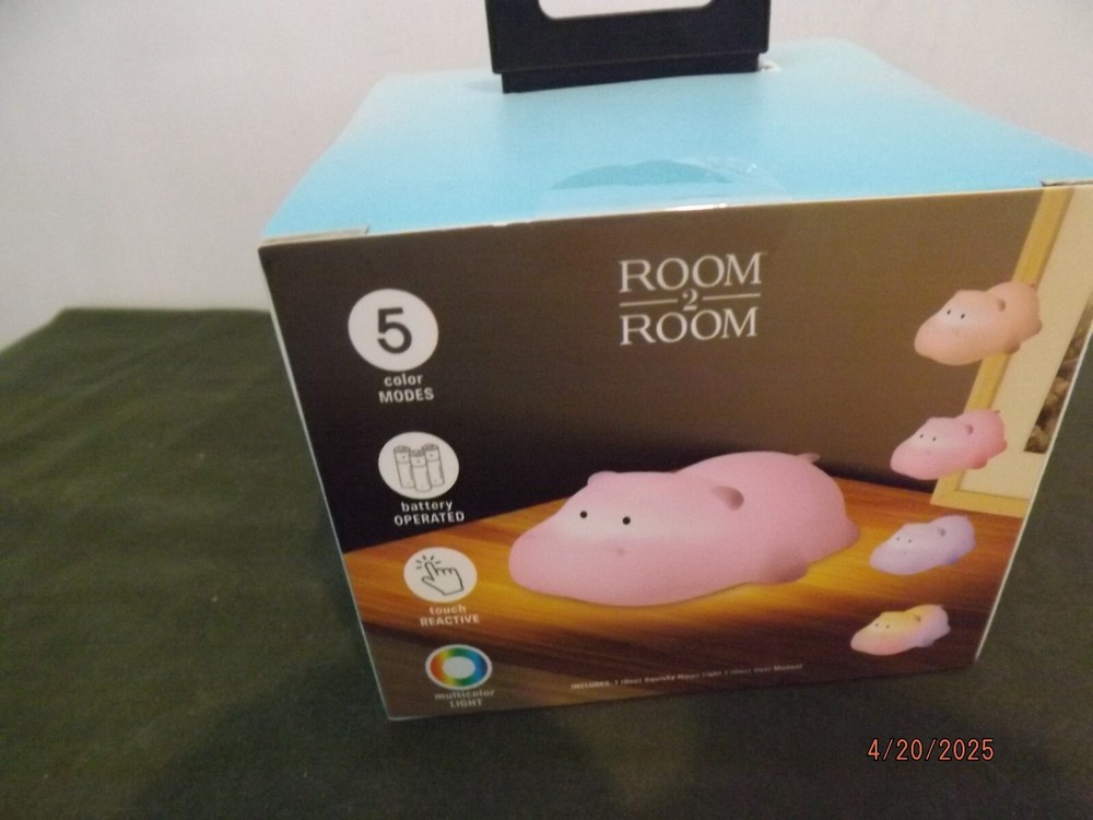 Multi Color Hippo Shaped Squishy Light--Brand New
