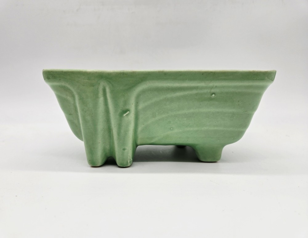 Cookson Pottery Planter Celery Green Footed Ceramic