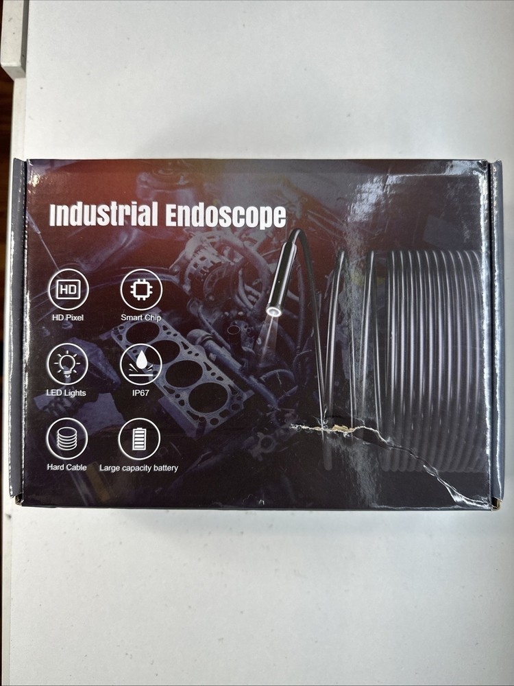 Endoscope Camera with Light, Inspection Borescope Camera with 4.3" IPS Screen...