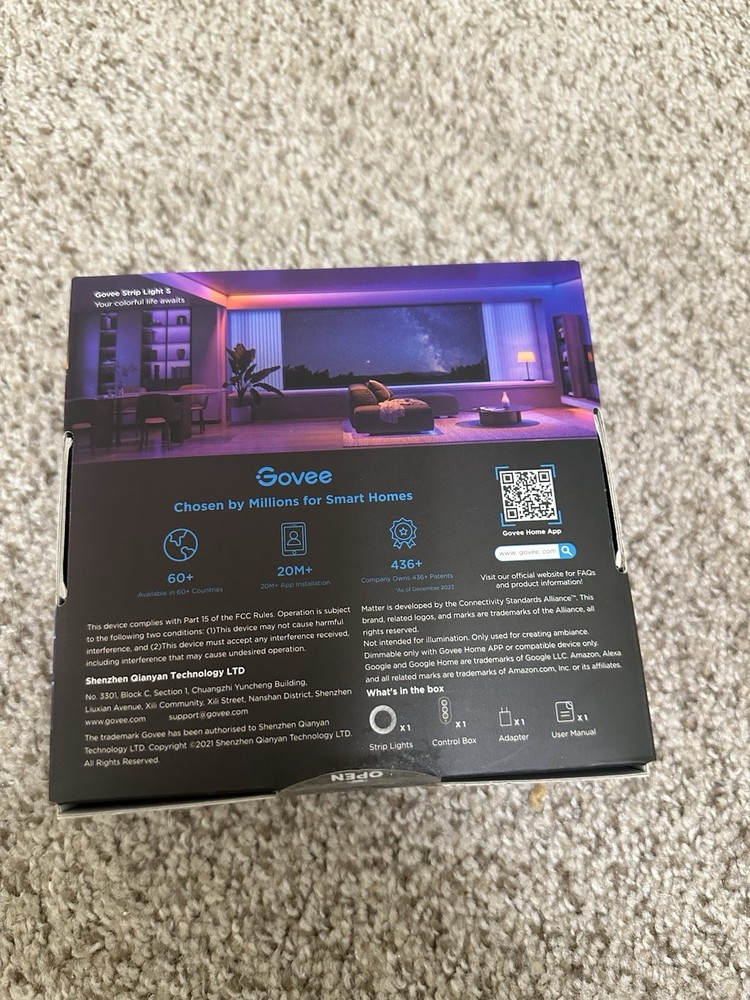 Govee RGB LED Light Strip Segmented Color Control, Alexa Google Home, Dimmable