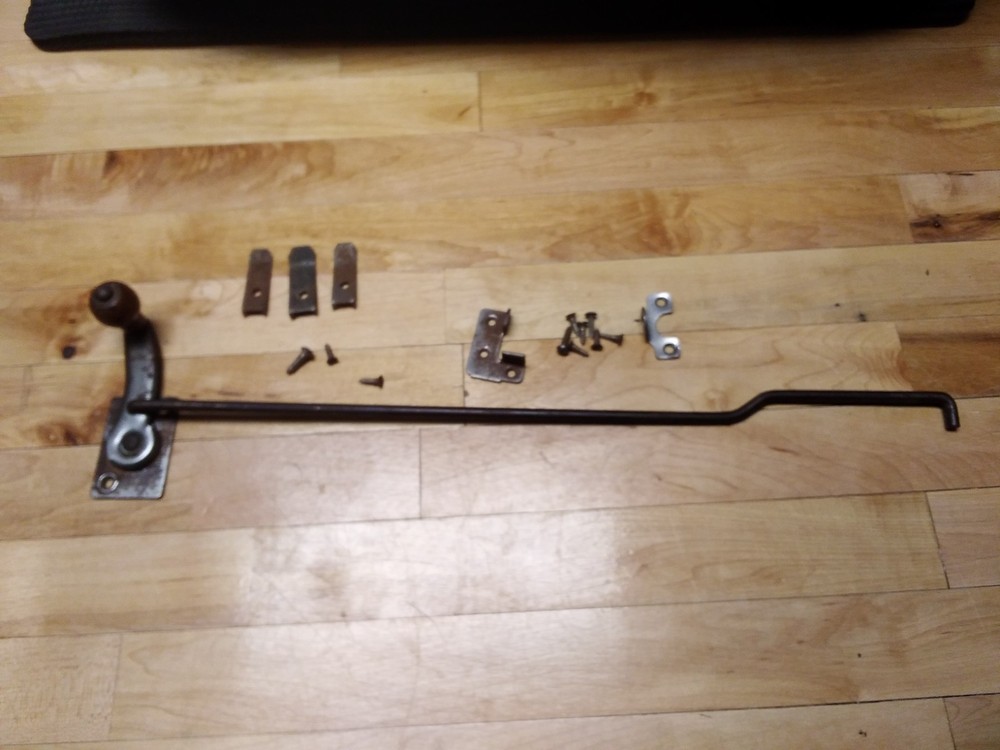vintage dining room table leaf lock rod and bracket circa  1925