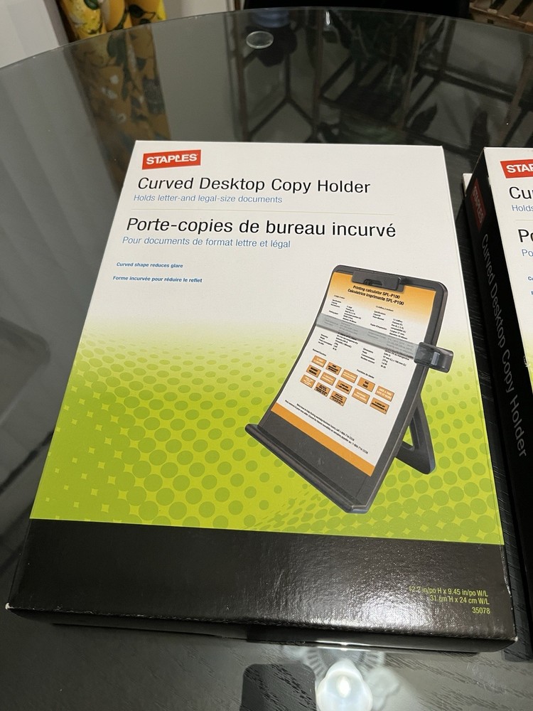 Staples Curved Desktop Copy Holder
