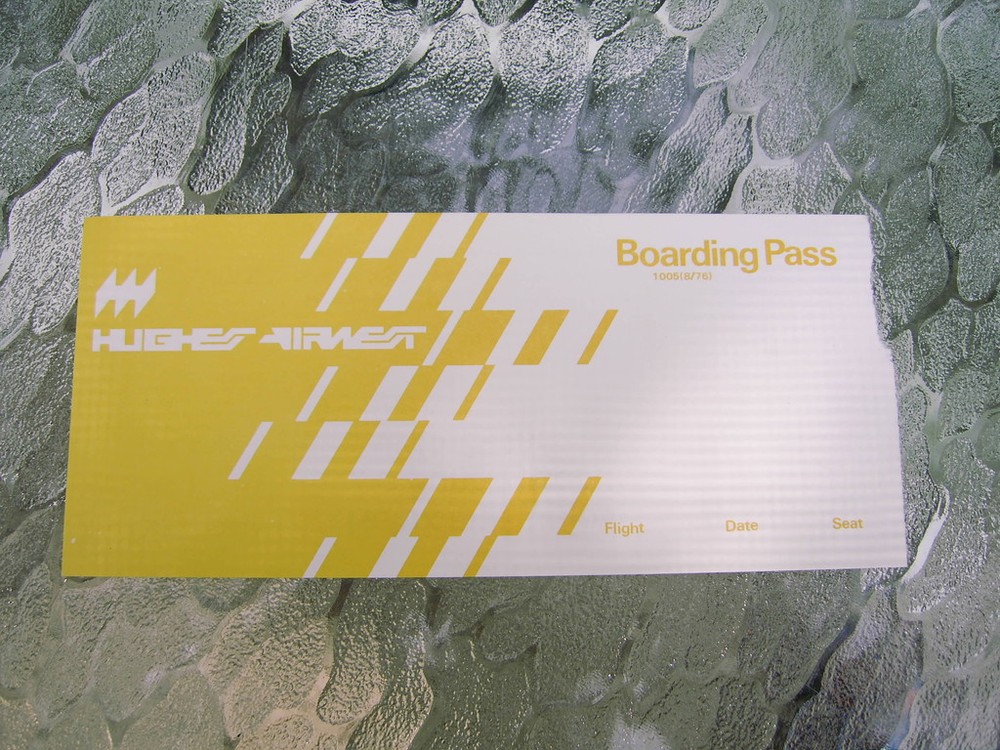 VINTAGE HUGHES AIRWEST BOARDING PASS