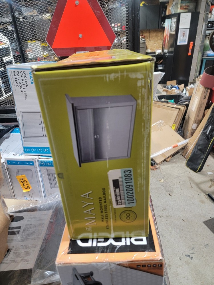 Maya Locking Stainless Steel Wall Mount Mailbox