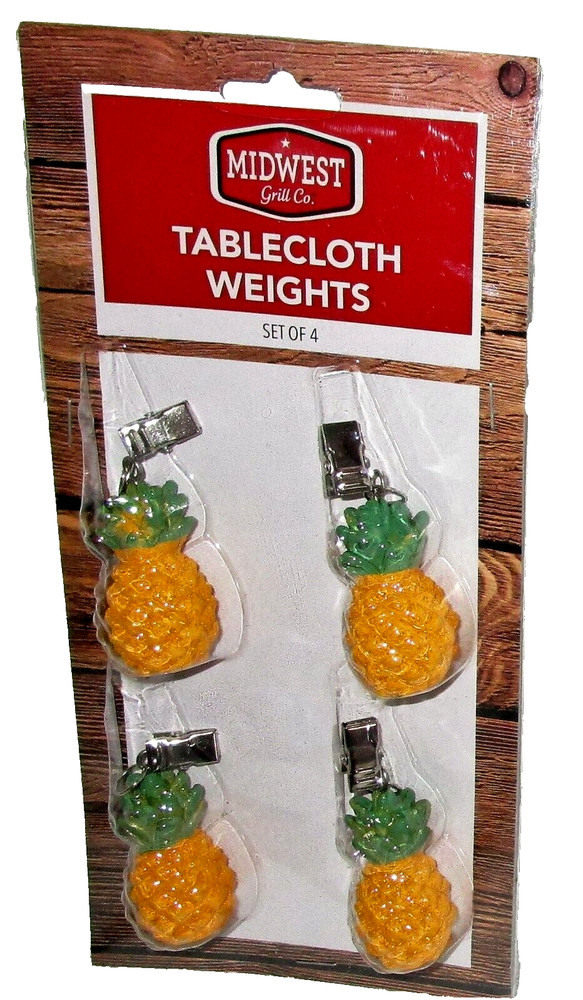 TROPICAL ~Tablecloth Weights ~ Set of 4 ~ PINEAPPLES
