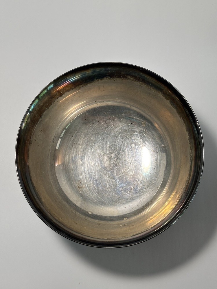 VTG Sheridan Footed Silverplate Bowl 6” Diameter