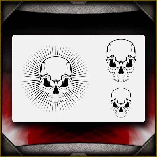 Skull 13 Airbrush Stencil Template Airsick