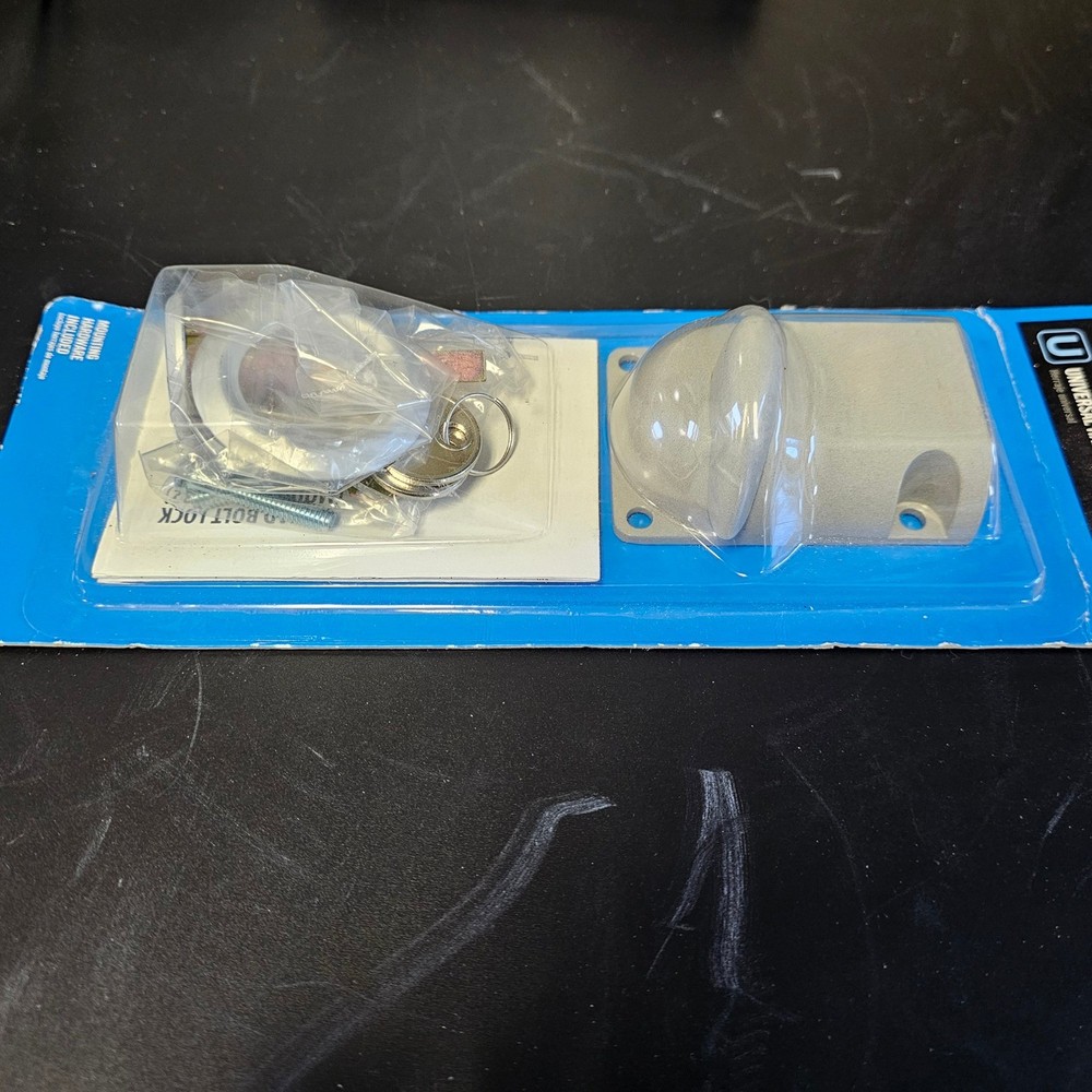 EVERBILT Universal Hardware Gray Dead Bolt Lock with Keys Mounting Hardware Incl