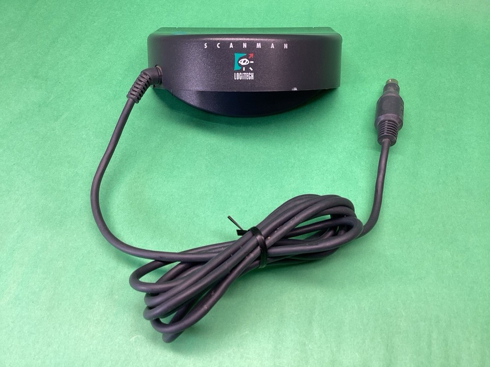 Vintage Logitech ScanMan II S-SMA2 Gray Rolling Handheld Scanner - UNTESTED