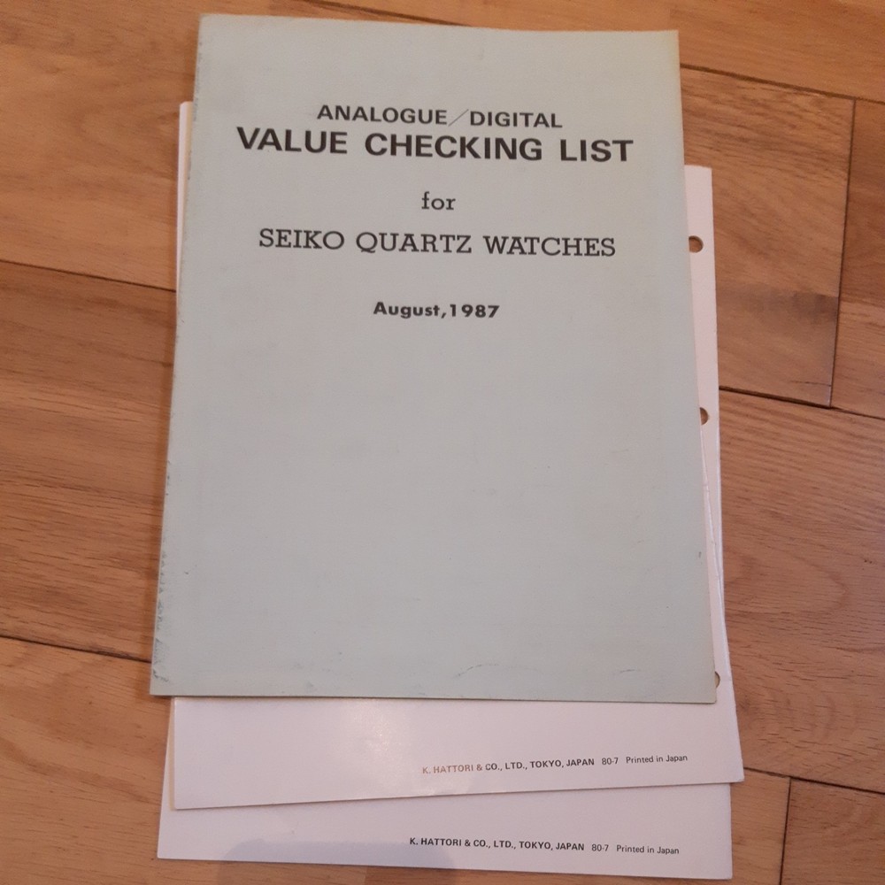 3 Vintage Seiko watch Technical Manuals