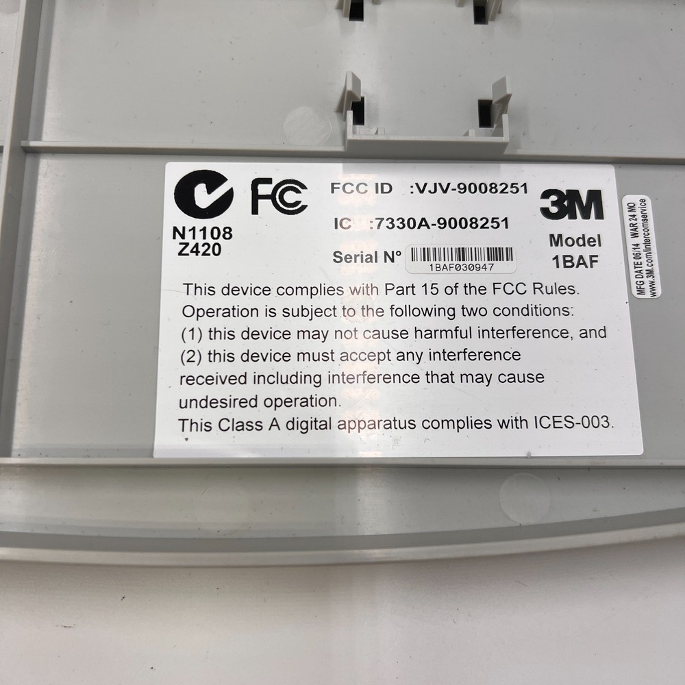 3M 1BAF XT-1 Wireless Drive Thru Intercom Base