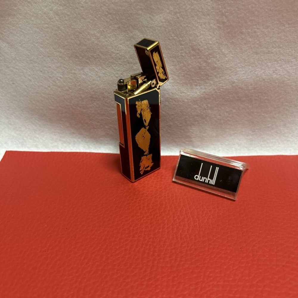 Overhauled Dunhill Rollagas lighter Black Gold d mark without box