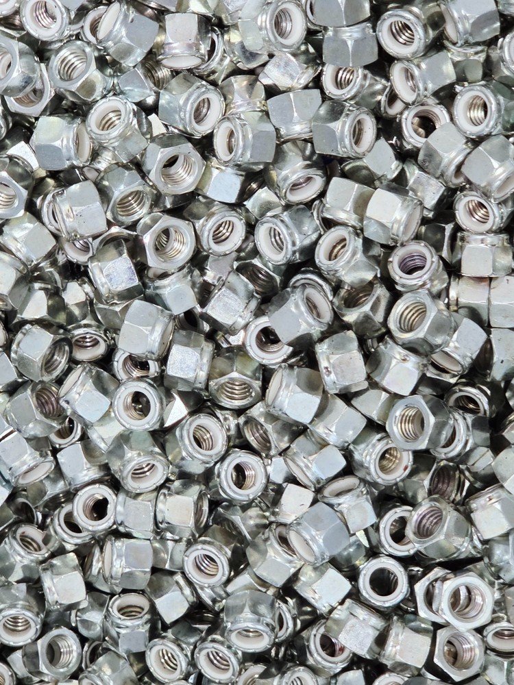3/8''-13 zinc nylon hex locknuts 50pk