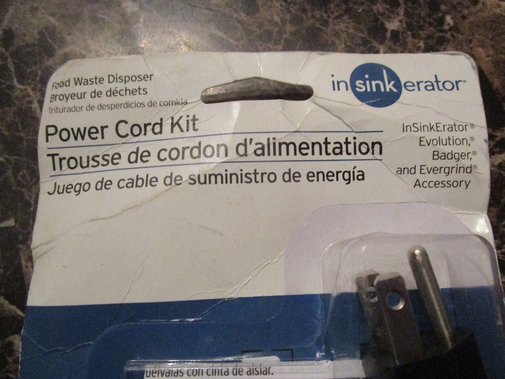 InSinkErator Garbage Disposal Power Cord Kit CRD-00