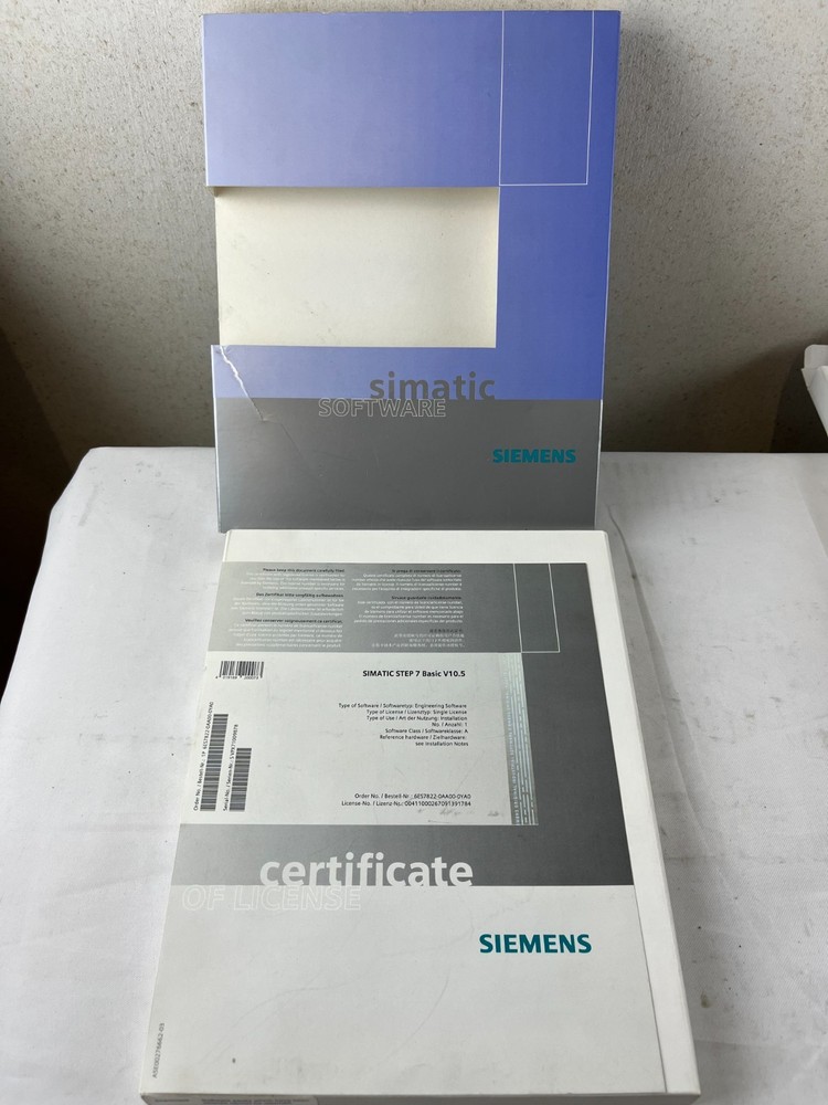 Siemens SIMATIC STEP 7 Basic V10.5 Engineering Software DVD Single License NOS