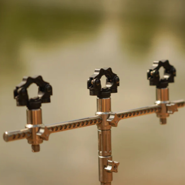 OMC Lock Gate Rod Rests Secure Locking Adjustable Butt Grip Rod Support System