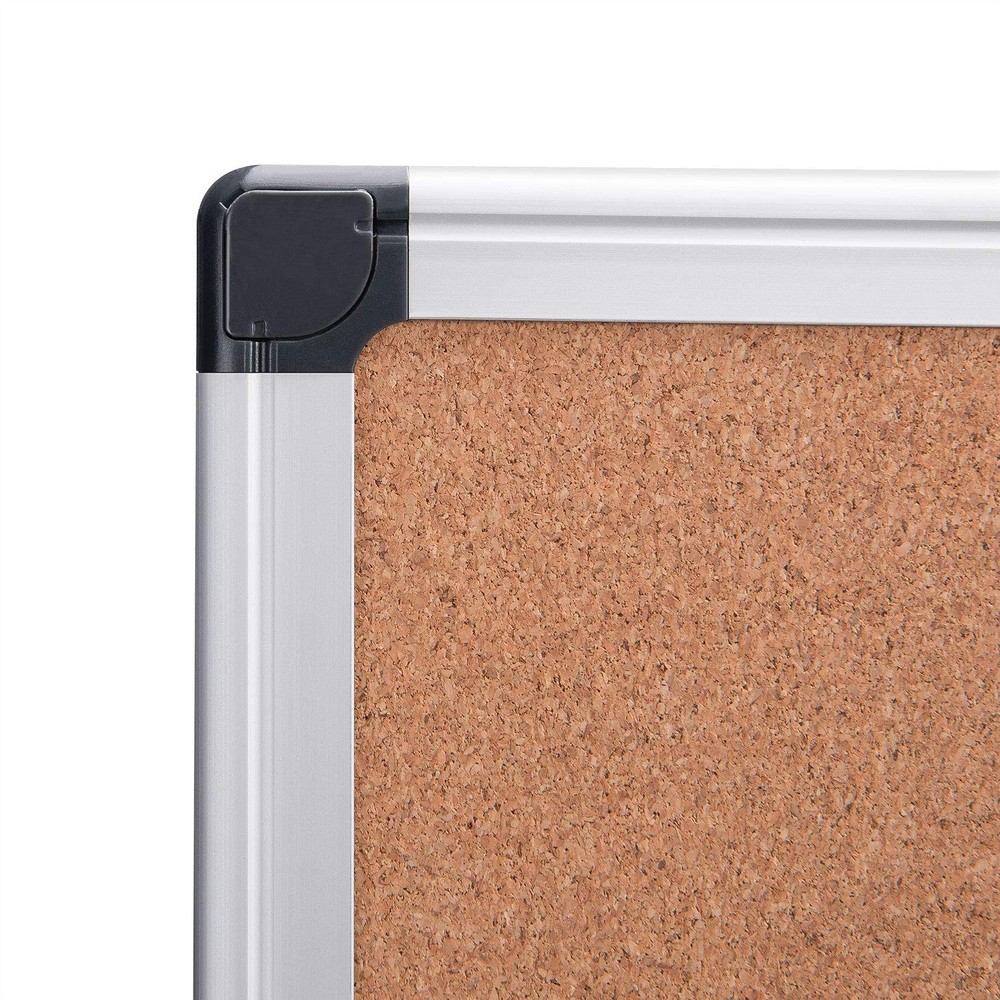 Basics Rectangular Bulletin Board, Cork Board for Wall, Vision Board for Clas...