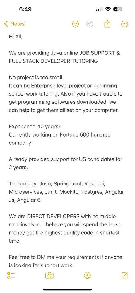 Java Support Service