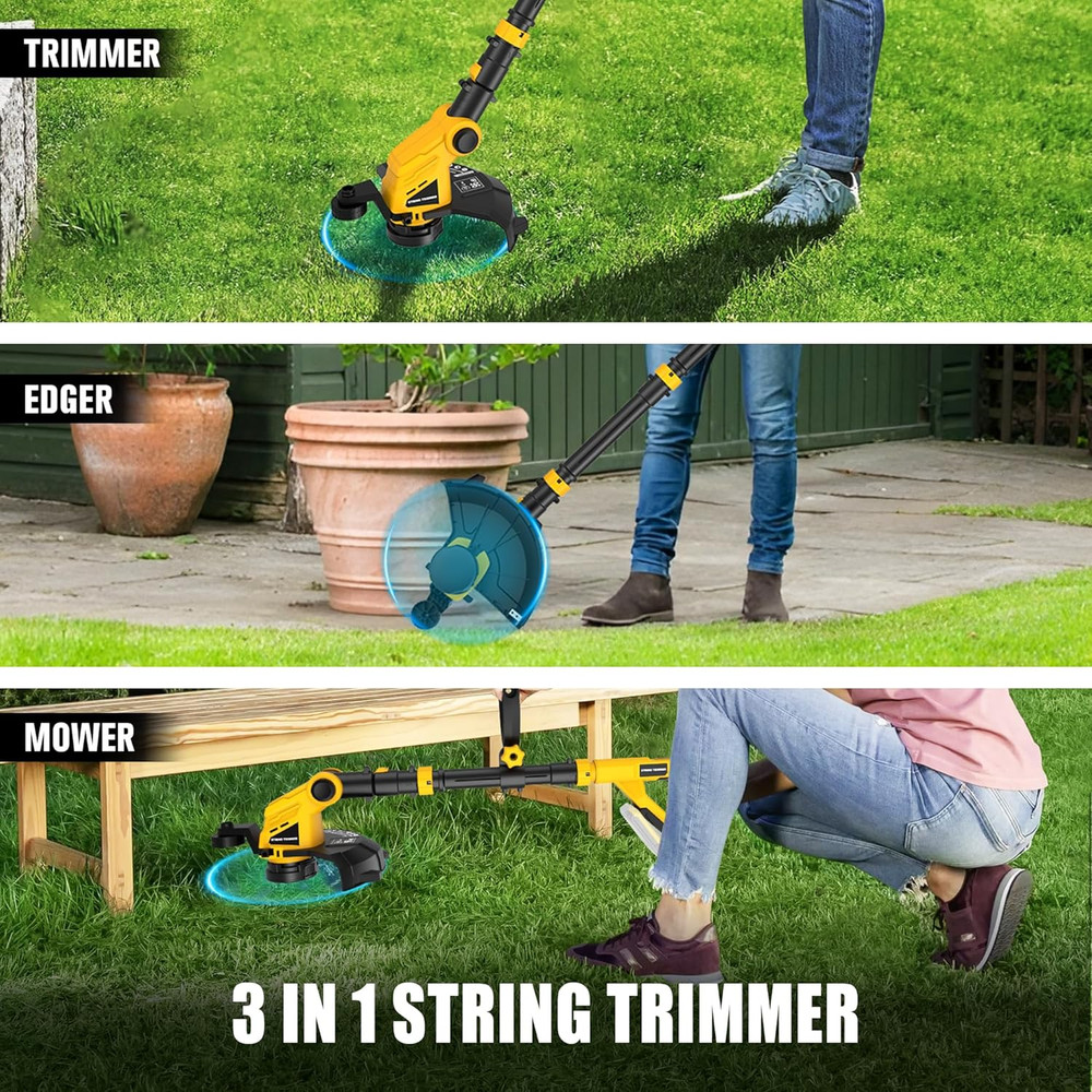 Cordless Weed Eater and Leaf Blower Combo Compatible with Dewalt 20V Max Battery