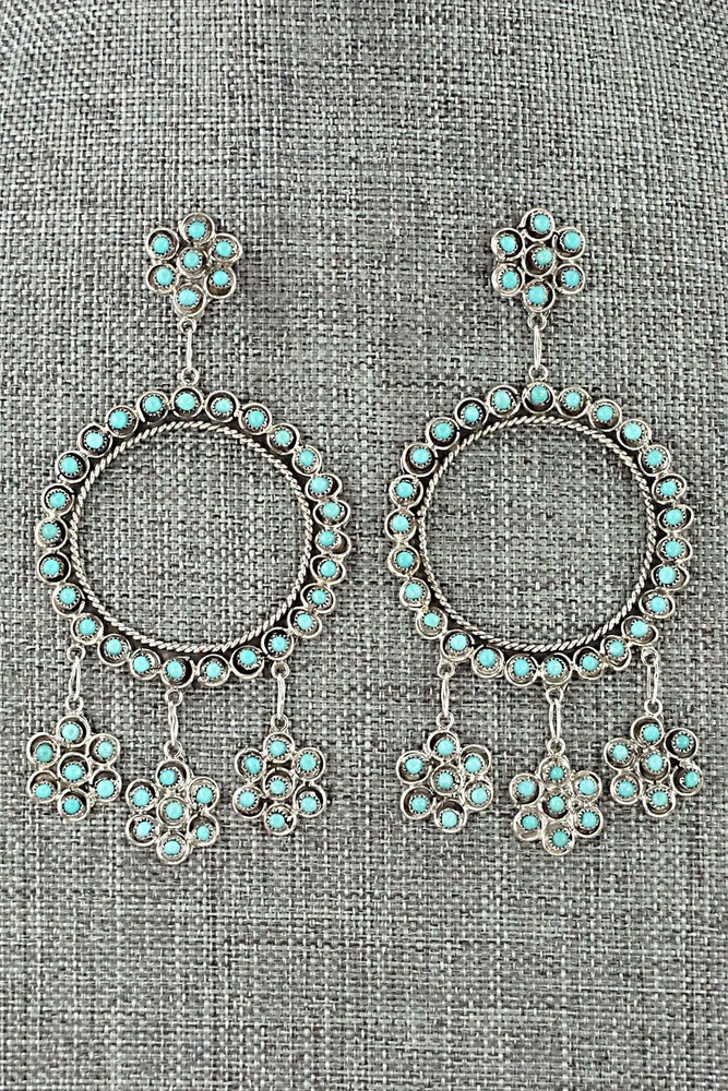Turquoise & Sterling Silver Earrings - Waylon Johnson